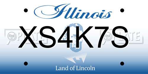 XS4K7S Illinois License Plate
