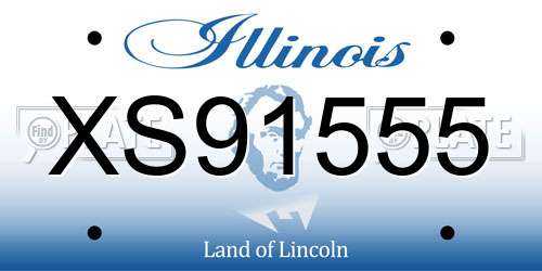XS91555 Illinois License Plate