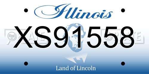 XS91558 Illinois License Plate