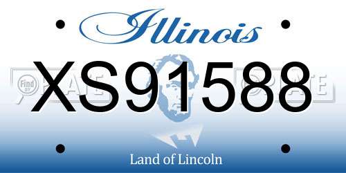 XS91588 Illinois License Plate