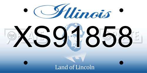 XS91858 Illinois License Plate