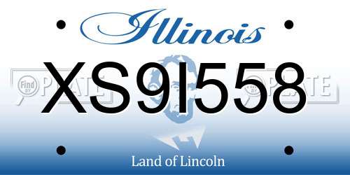 XS9I558 Illinois License Plate