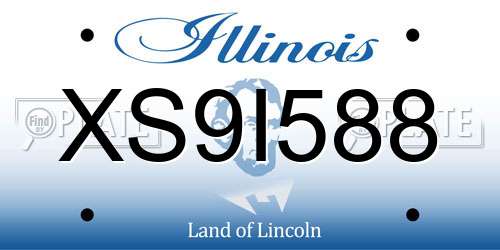XS9I588 Illinois License Plate