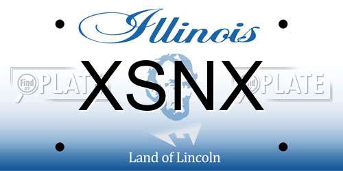 XSNX Illinois License Plate