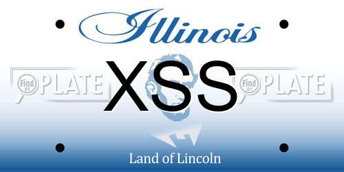 XSS Illinois License Plate