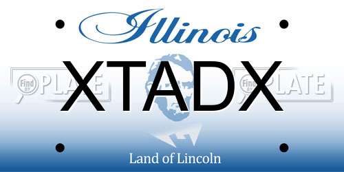 XTADX Illinois License Plate