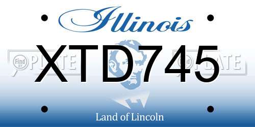 XTD745 Illinois License Plate
