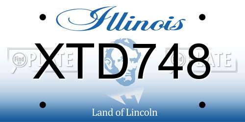 XTD748 Illinois License Plate