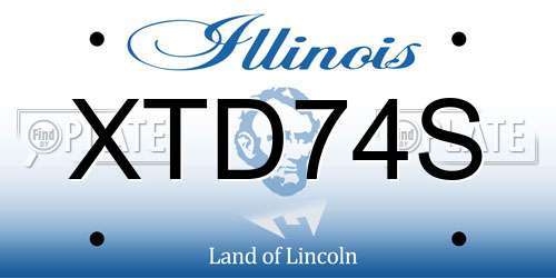 XTD74S Illinois License Plate