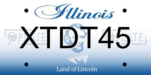 XTDT45 Illinois License Plate