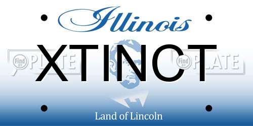 XTINCT Illinois License Plate