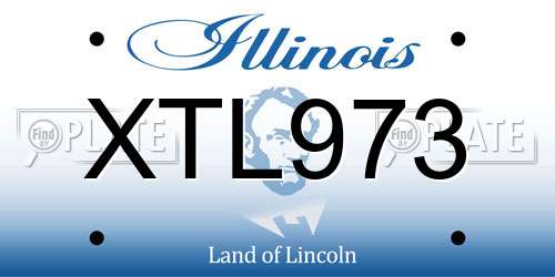 XTL973 Illinois License Plate