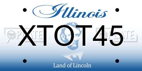XTOT45 Illinois License Plate