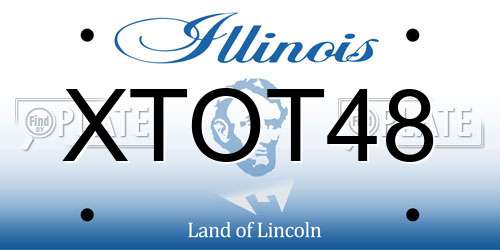 XTOT48 Illinois License Plate