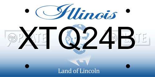 XTQ24B Illinois License Plate