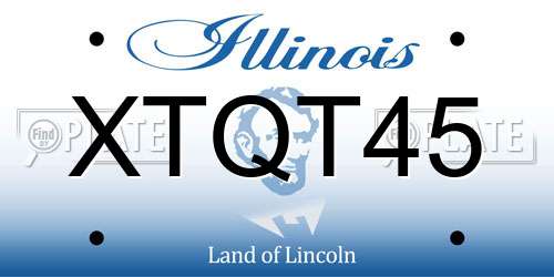 XTQT45 Illinois License Plate