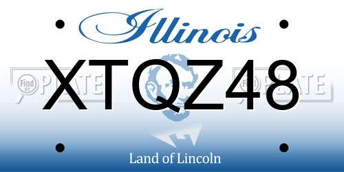 XTQZ48 Illinois License Plate