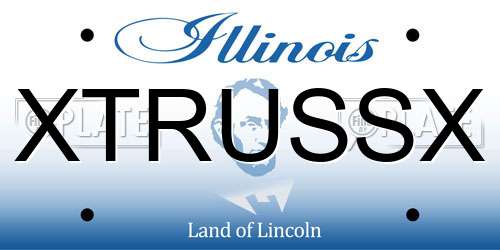 XTRUSSX Illinois License Plate