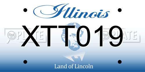XTT019 Illinois License Plate