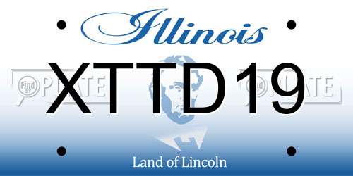 XTTD19 Illinois License Plate