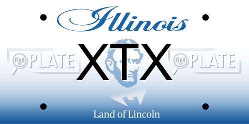XTX Illinois License Plate