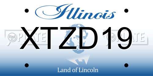 XTZD19 Illinois License Plate