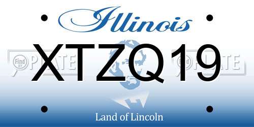 XTZQ19 Illinois License Plate