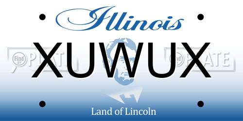 XUWUX Illinois License Plate