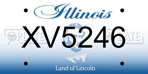 XV5246 Illinois License Plate