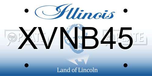 XVNB45 Illinois License Plate