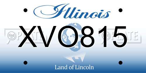 XVO815 Illinois License Plate