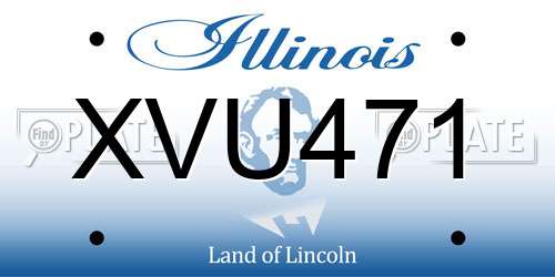XVU471 Illinois License Plate