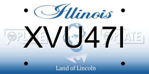 XVU47I Illinois License Plate