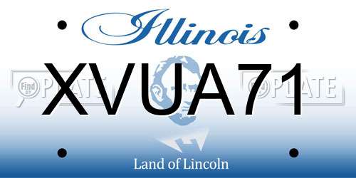 XVUA71 Illinois License Plate