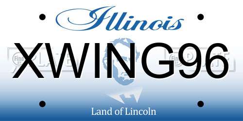 XWING96 Illinois License Plate