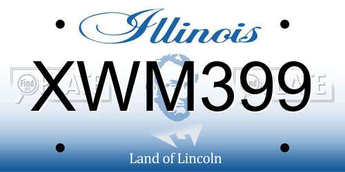 XWM399 Illinois License Plate