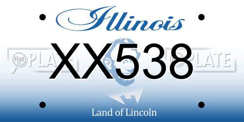XX538 Illinois License Plate