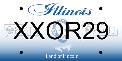 XXOR29 Illinois License Plate