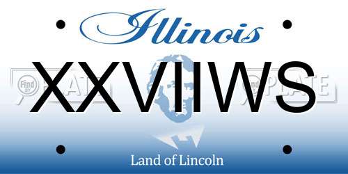 XXVIIWS Illinois License Plate