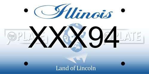 XXX94 Illinois License Plate