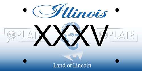 XXXV Illinois License Plate