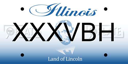 XXXVBH Illinois License Plate