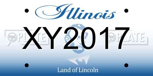XY2017 Illinois License Plate