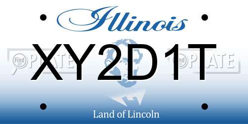 XY2D1T Illinois License Plate