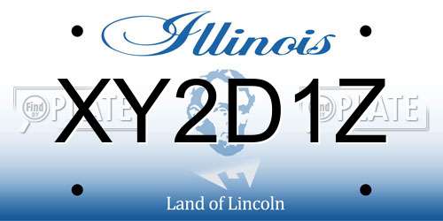 XY2D1Z Illinois License Plate