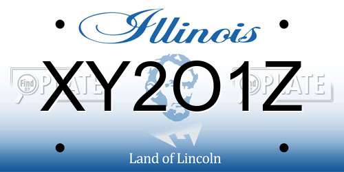 XY2O1Z Illinois License Plate