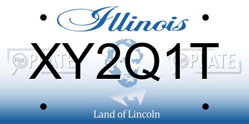 XY2Q1T Illinois License Plate
