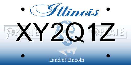 XY2Q1Z Illinois License Plate