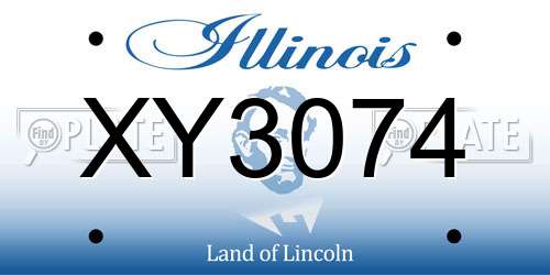 XY3074 Illinois License Plate