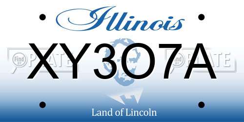 XY3O7A Illinois License Plate